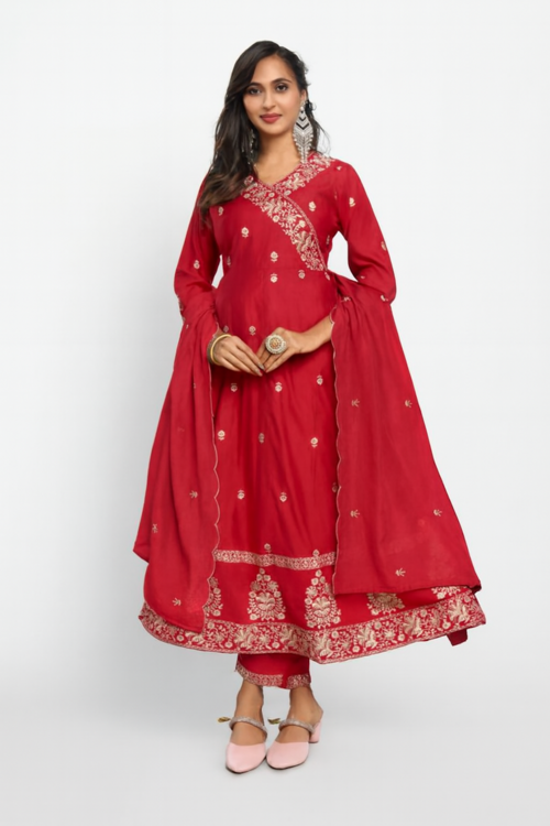 Women Ethnic Set Kurta with Dupatta for Festive Wear-D18
