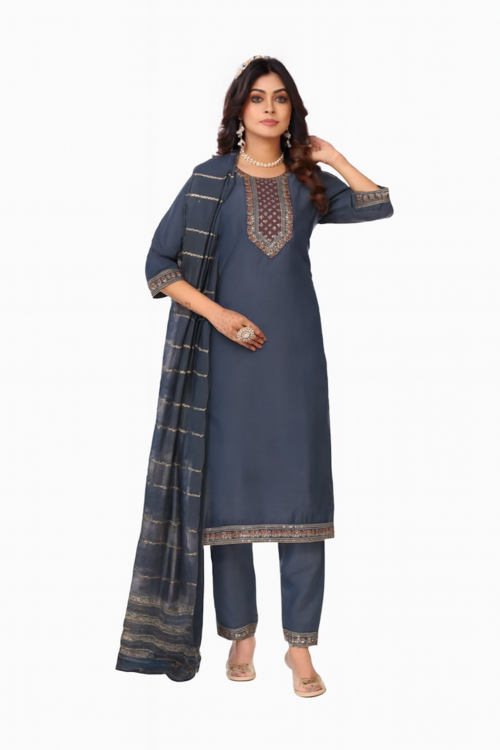 Women Ethnic Set Kurta with Dupatta for Festive Wear-D22