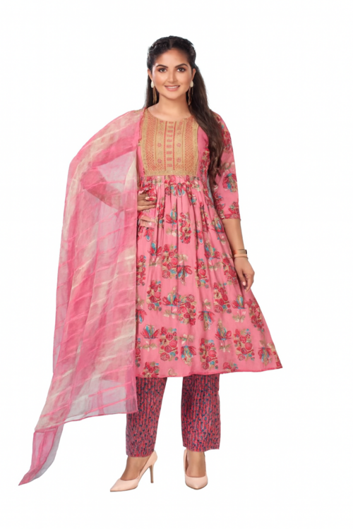 Women Ethnic Set Kurta with Dupatta for Festive Wear-D41