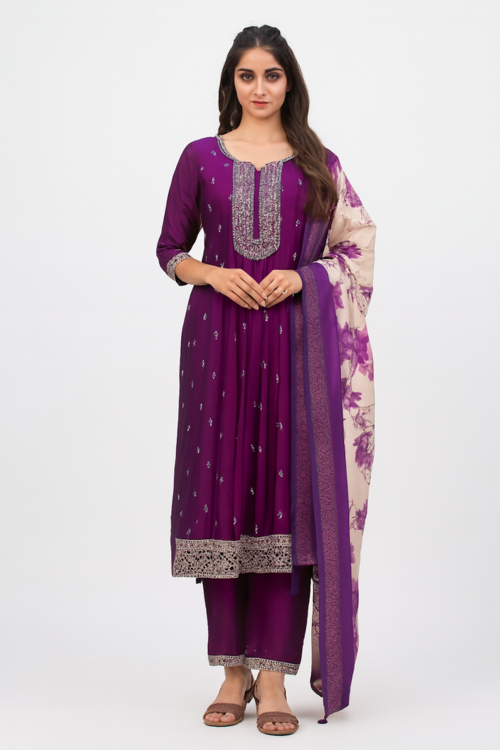 Women Ethnic Set Kurta with Dupatta for Festive Wear-D20