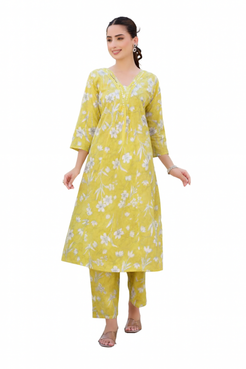 Women Ethnic Set Kurta with Dupatta for Festive Wear-D15